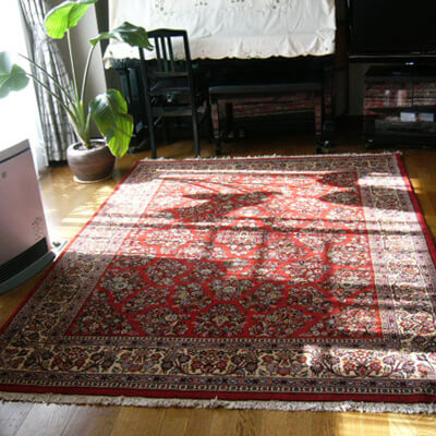 イラン・アバデ産花模様のリビング絨毯/ペルシャ絨毯輸入販売オリエンタルムーン