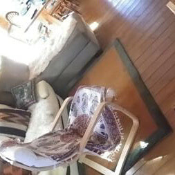 ログハウスのギャッベとペルシャ更紗の椅子カバー/ギャッベ（ギャベ）通販オリエンタルムーン